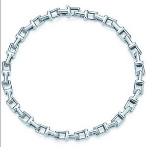 Tiffany and Co T Chain Bracelet sterling Silver narrow